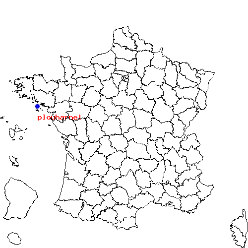 localisation sur le carte de plouharnel 