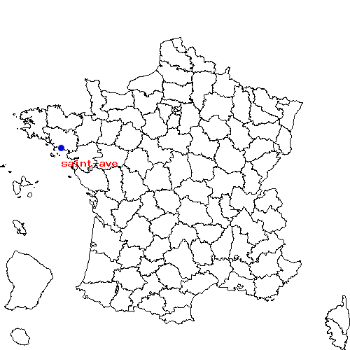 localisation sur le carte de saint-ave 