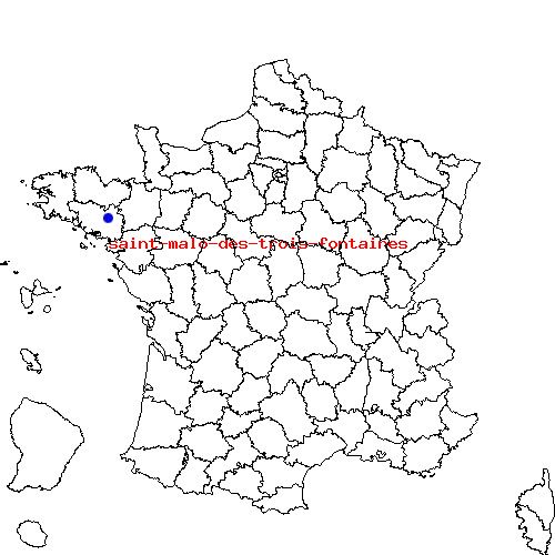 localisation sur le carte de saint-malo-des-trois-fontaines 