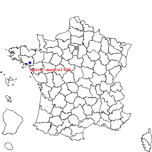 localisation sur le carte de saint-marcel-56 