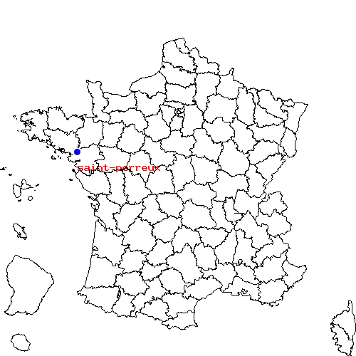 localisation sur le carte de saint-perreux 