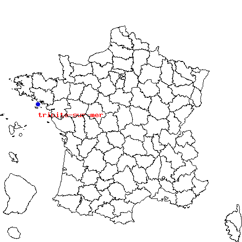 localisation sur le carte de trinite-sur-mer 