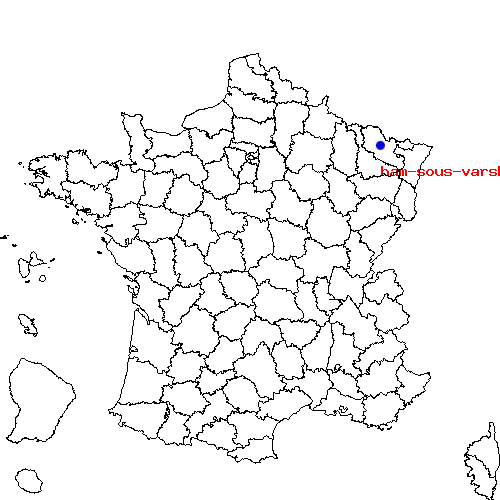 localisation sur le carte de ham-sous-varsberg 