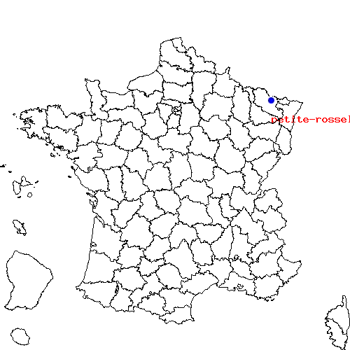 localisation sur le carte de petite-rosselle 