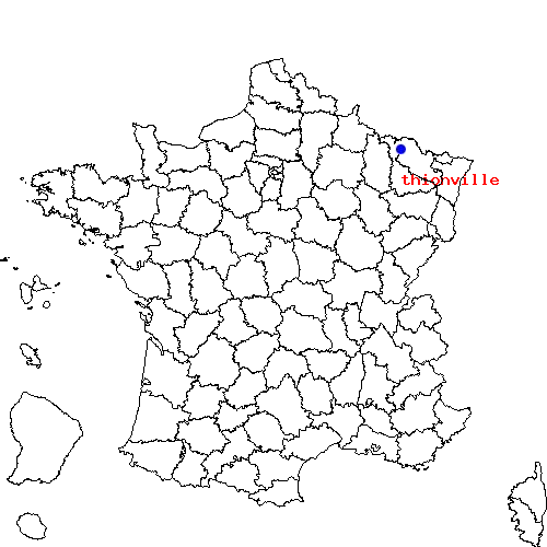 localisation sur le carte de thionville 