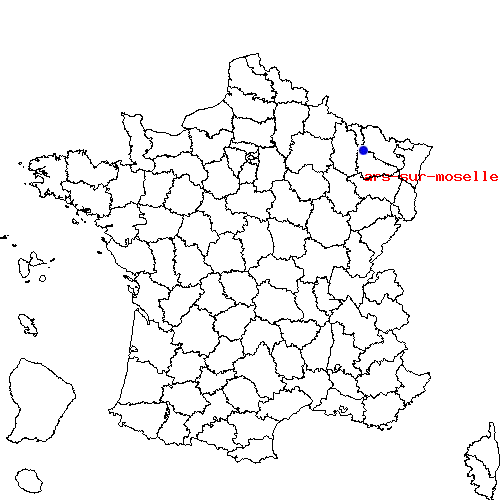 localisation sur le carte de ars-sur-moselle 