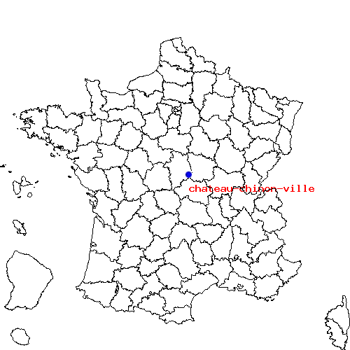 localisation sur le carte de chateau-chinon-ville 