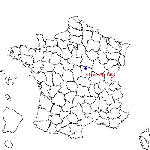 localisation sur le carte de clamecy-58 