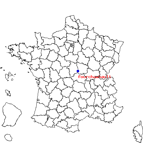 localisation sur le carte de fourchambault 