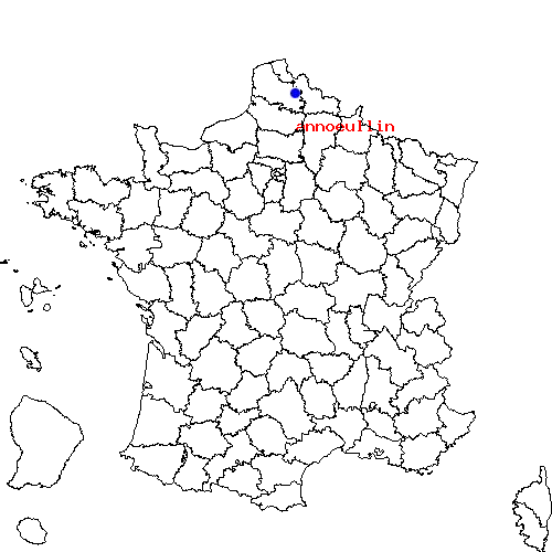 localisation sur le carte de annoeullin 