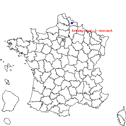 localisation sur le carte de bruay-sur-l-escaut 
