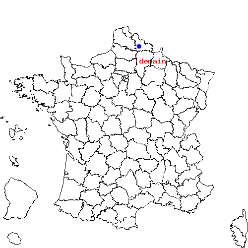 localisation sur le carte de denain 