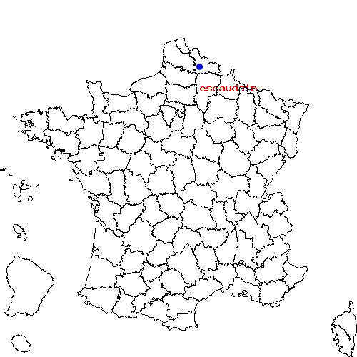 localisation sur le carte de escaudain 