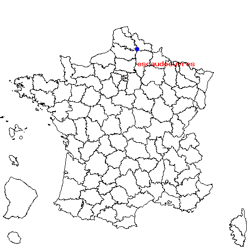 localisation sur le carte de escaudoeuvres 