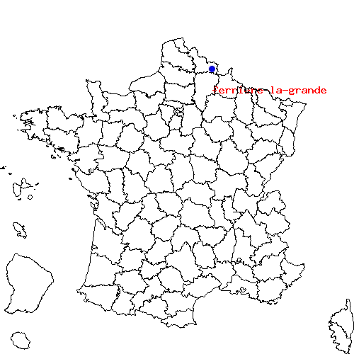 localisation sur le carte de ferriere-la-grande 