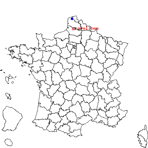 localisation sur le carte de gravelines 