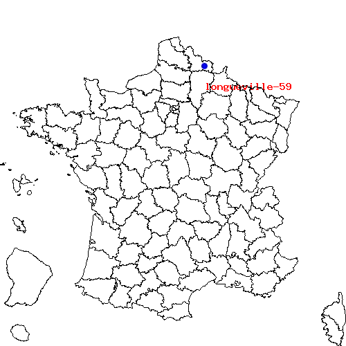 localisation sur le carte de longueville-59 