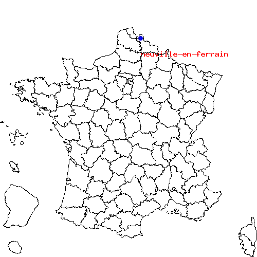 localisation sur le carte de neuville-en-ferrain 