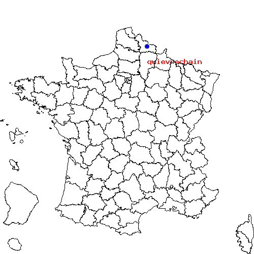 localisation sur le carte de quievrechain 
