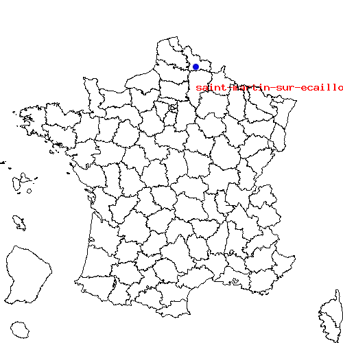 localisation sur le carte de saint-martin-sur-ecaillon 