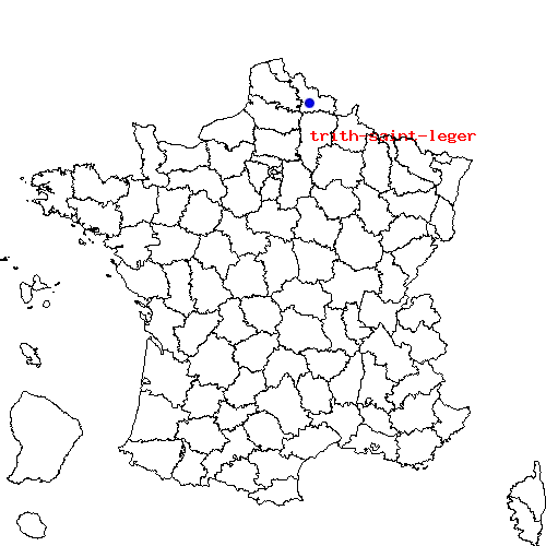 localisation sur le carte de trith-saint-leger 