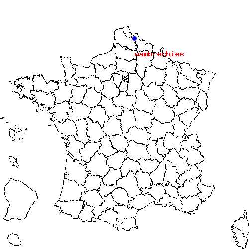 localisation sur le carte de wambrechies 