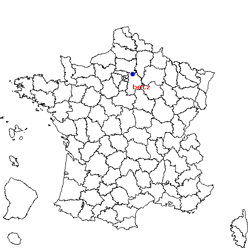 localisation sur le carte de betz 