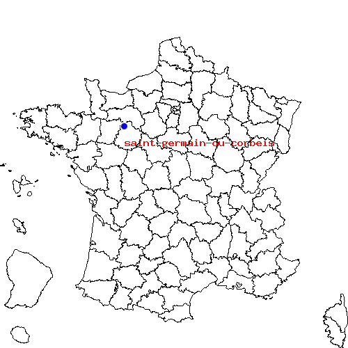 localisation sur le carte de saint-germain-du-corbeis 