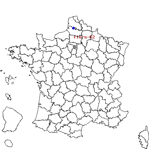 localisation sur le carte de flers-62 