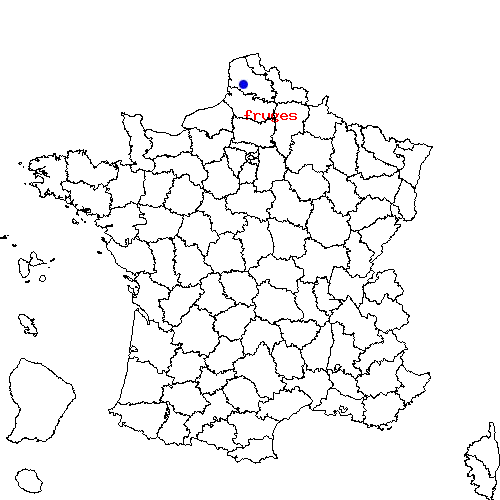 localisation sur le carte de fruges 