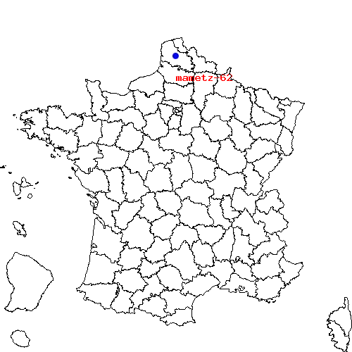 localisation sur le carte de mametz-62 