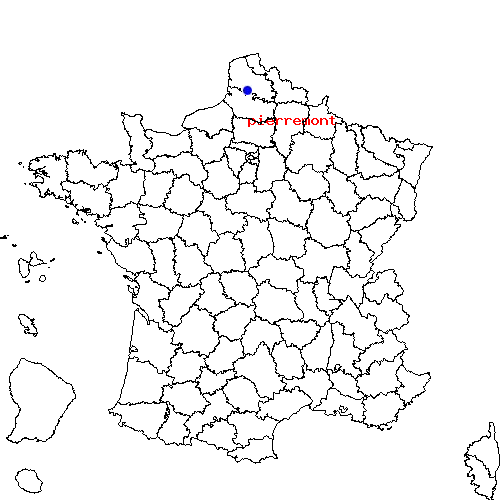 localisation sur le carte de pierremont 