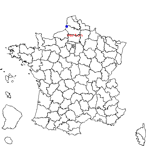 localisation sur le carte de verton 