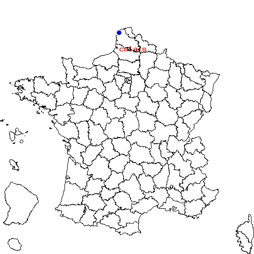 localisation sur le carte de calais 