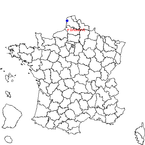 localisation sur le carte de rinxent 