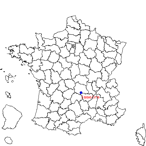 localisation sur le carte de issoire 