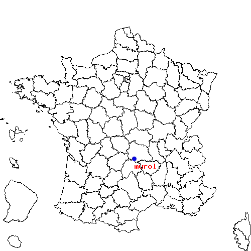 localisation sur le carte de murol 