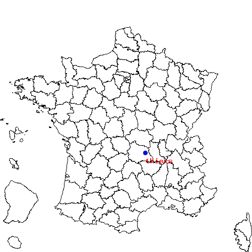 localisation sur le carte de thiers 