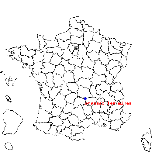 localisation sur le carte de brassac-les-mines 