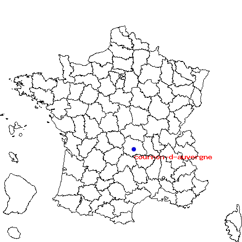 localisation sur le carte de cournon-d-auvergne 