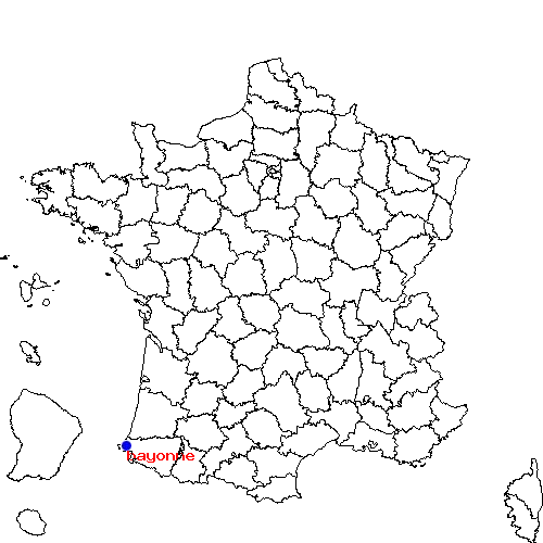 localisation sur le carte de bayonne 