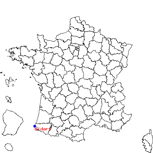 localisation sur le carte de bidart 