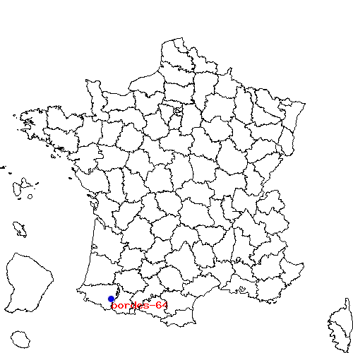 localisation sur le carte de bordes-64 