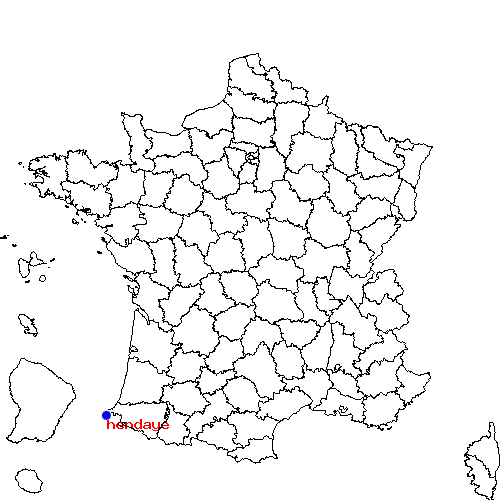 localisation sur le carte de hendaye 