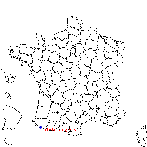 localisation sur le carte de sainte-engrace 