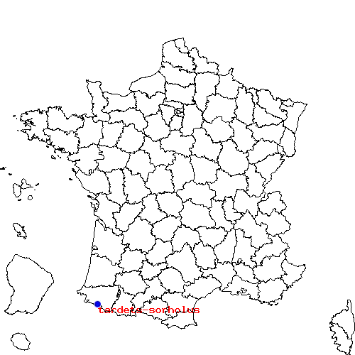 localisation sur le carte de tardets-sorholus 