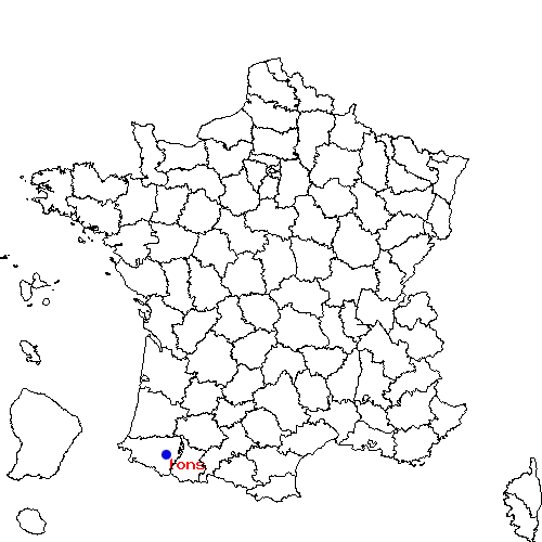 lons sur la carte de France localisation sur le carte de lons