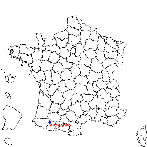 localisation sur le carte de artagnan 