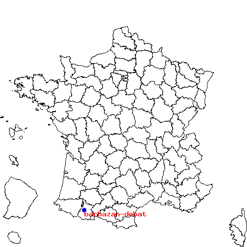 localisation sur le carte de barbazan-debat 