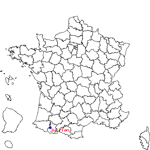 localisation sur le carte de juillan 